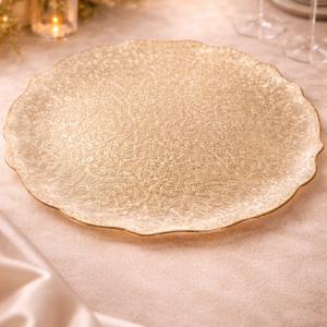 Champagne Textured Charger Plate