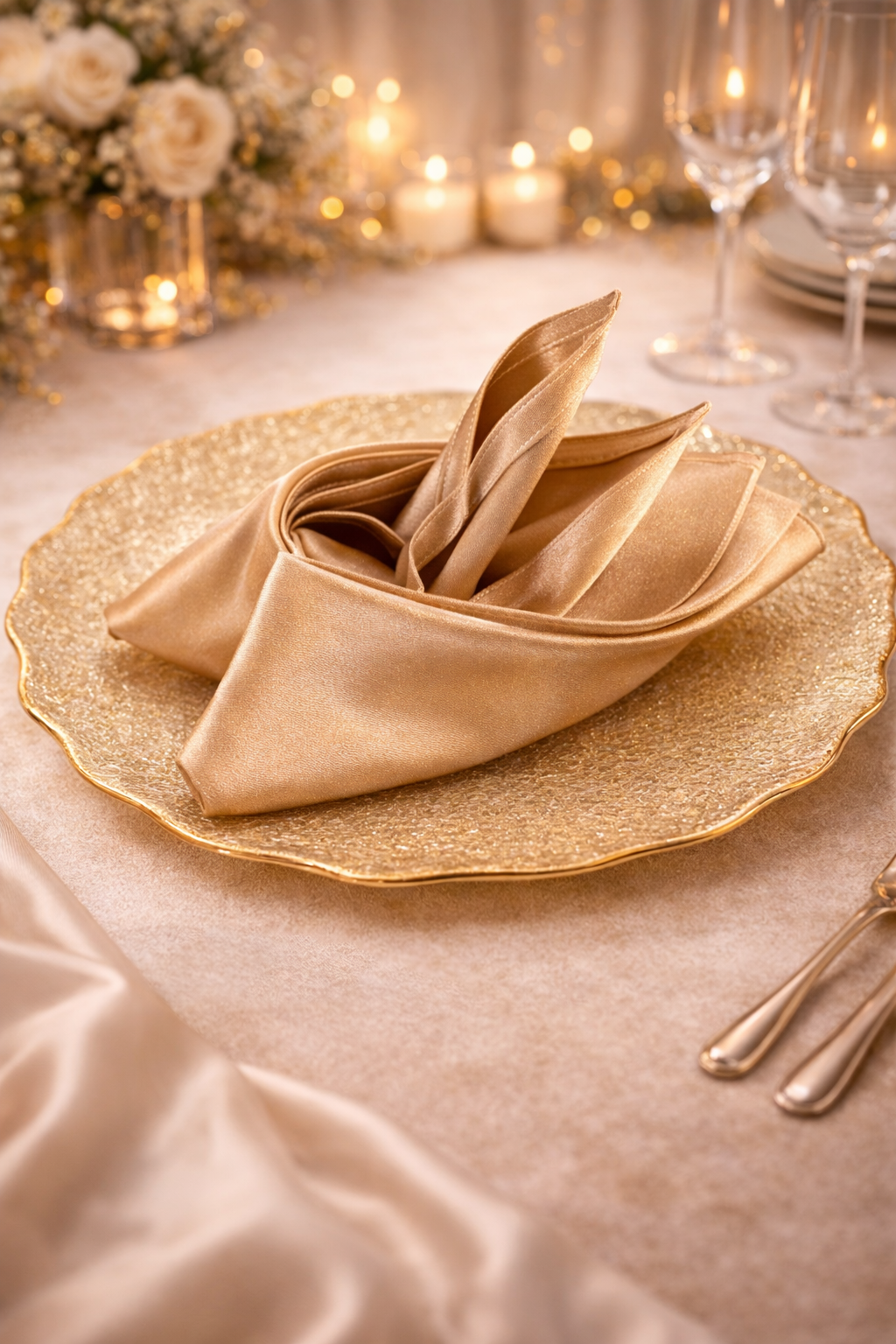 Satin Napkin Fold
